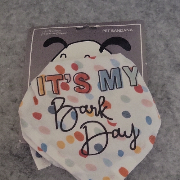 C R Gibson Other - FREE W/ $10 BUNDLE Pet Bandana - It's My Bark Day - Multicolor NEW 18" Square